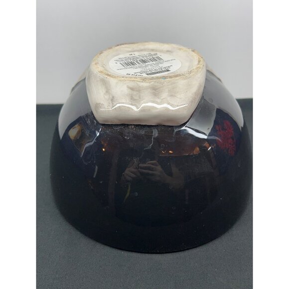 Ashland Skeleton Manor Halloween Bowl Black & White Ceramic Decorative Handwash - Picture 6 of 8